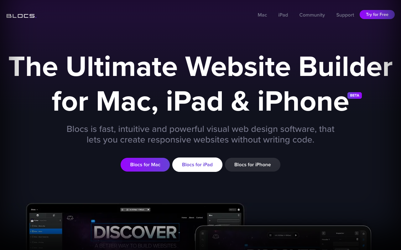 Blocs for Mac：可视化网页设计软件