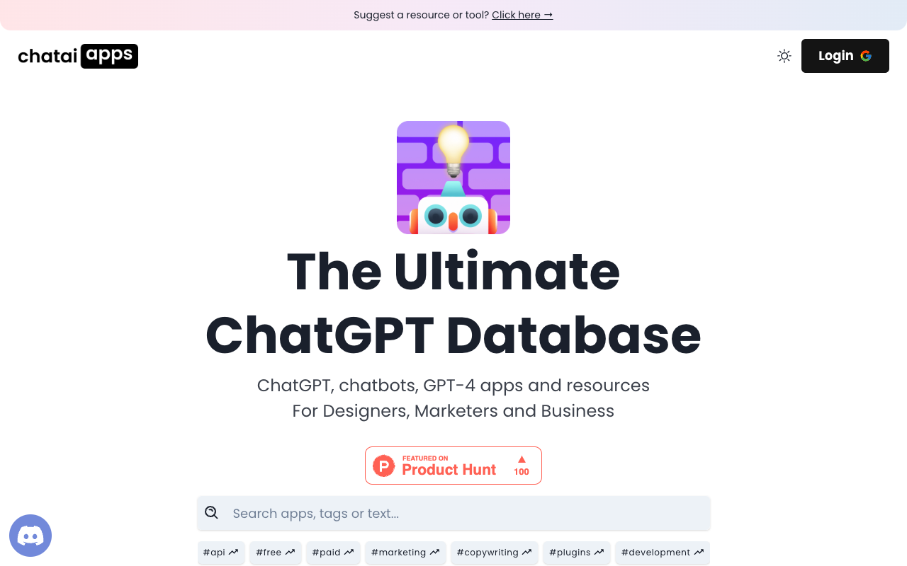 ChatAI Apps：设计师、营销人员和企业家的 ChatGPT、聊天机器人和 GPT-4 应用和资源