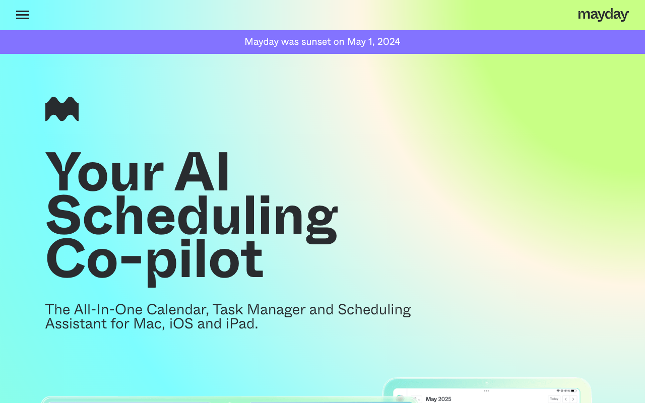 Mayday：AI 辅助日历，帮助你掌控时间 人工智能 日历 时间管理