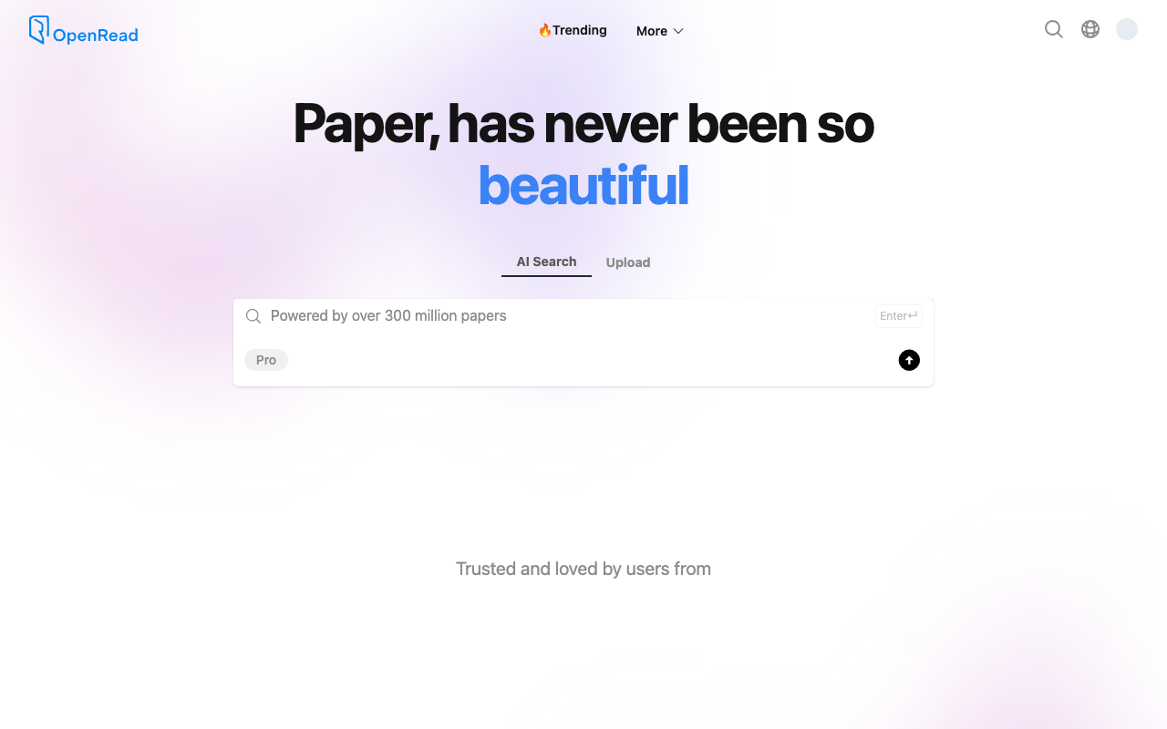 OpenRead：AI 技术革新研究体验 人工智能 科研 PDF