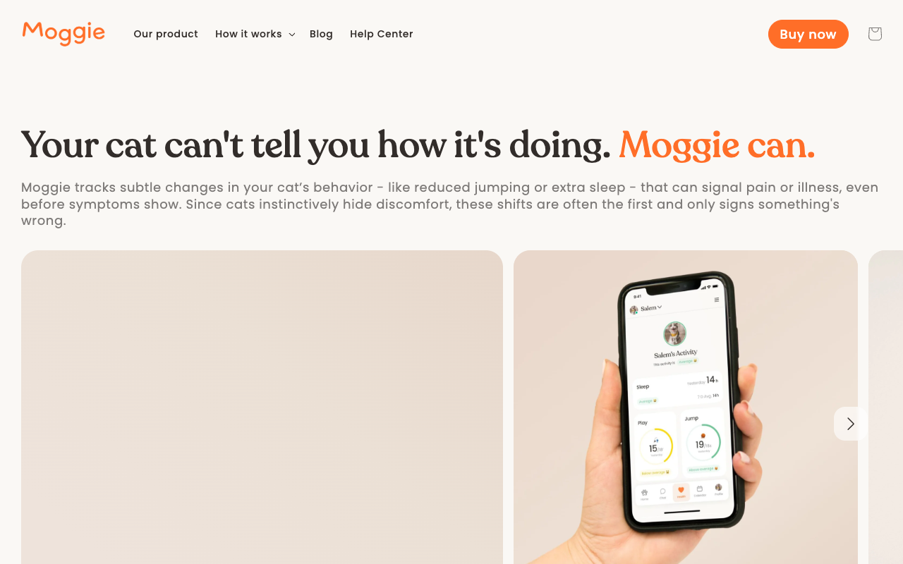 Moggie - 你的猫不能告诉你它的状况，Moggie 可以