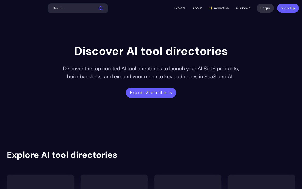 AI Launch List - 100+ 个 AI 工具目录，可提交你的 AI 产品 人工智能 AI 工具 目录