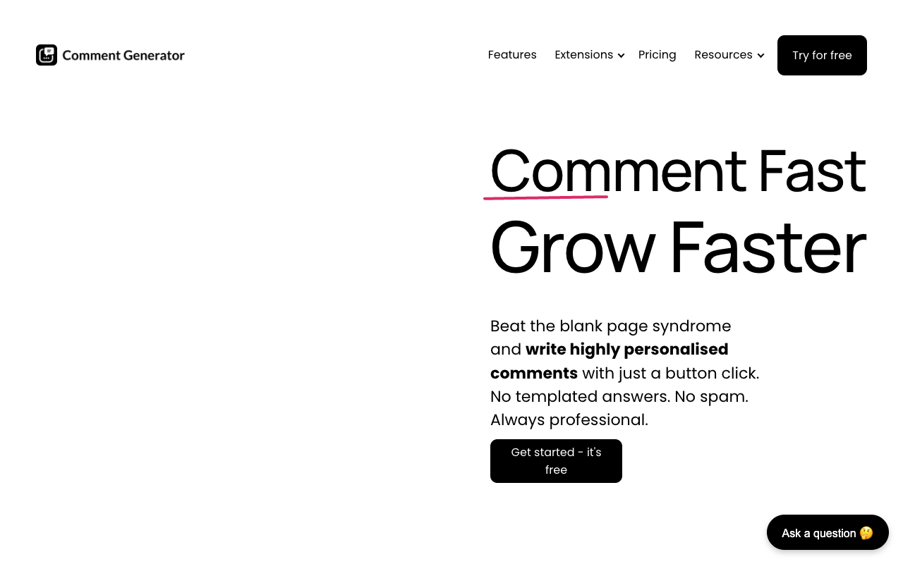 Comment Generator - 自动产生评论，提高 Instagram 互动率