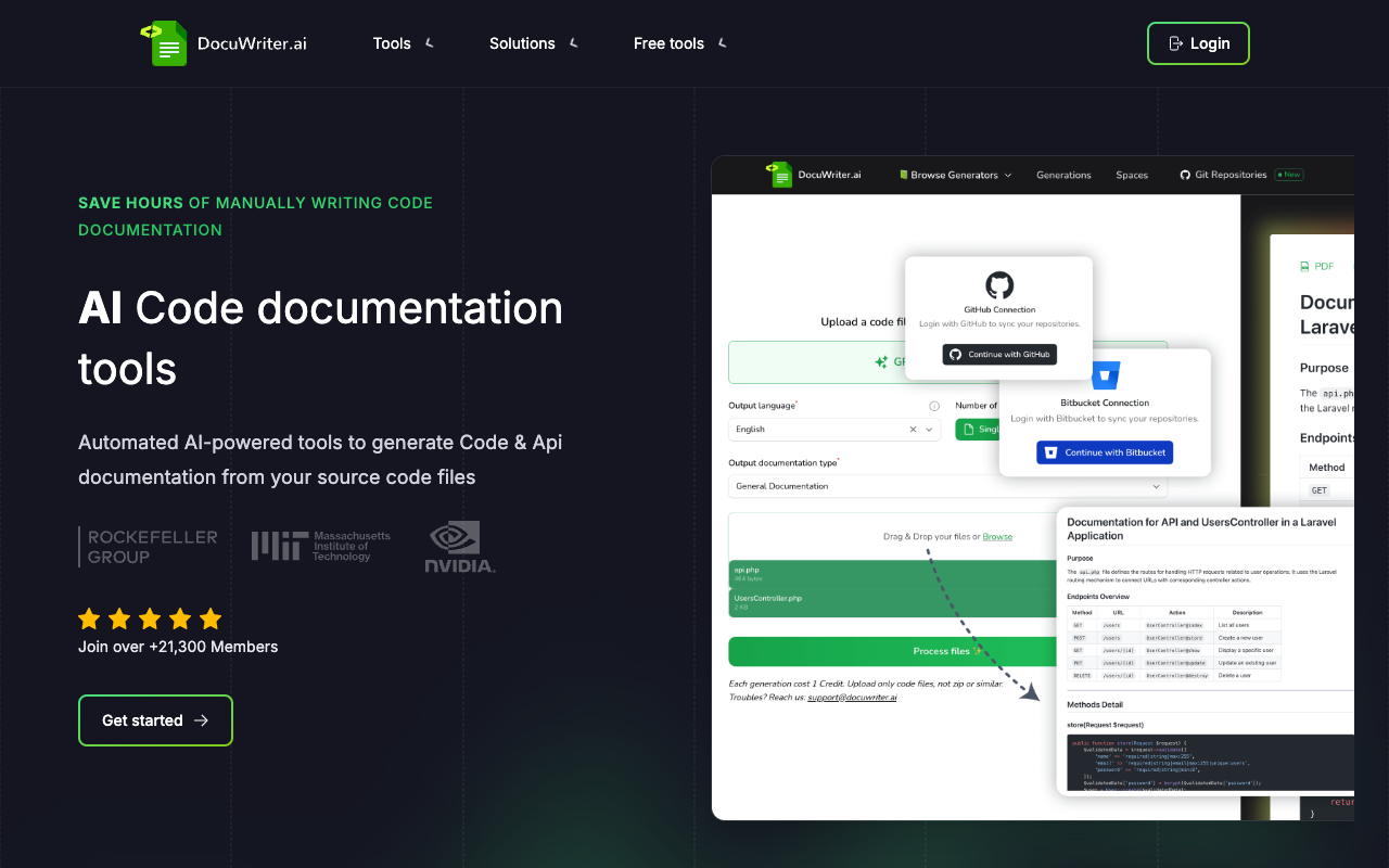 DocuWriter.ai - 代码文档的终极人工智能工具 人工智能 代码文档 开发工具