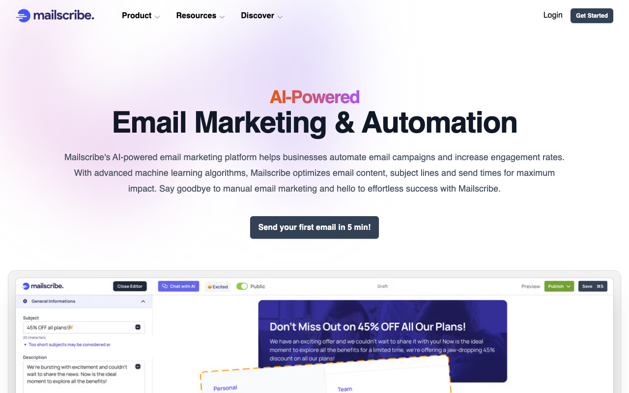 Mailmaker AI - 内置组件的 AI 驱动电子邮件营销平台 人工智能 电子邮件营销 组件