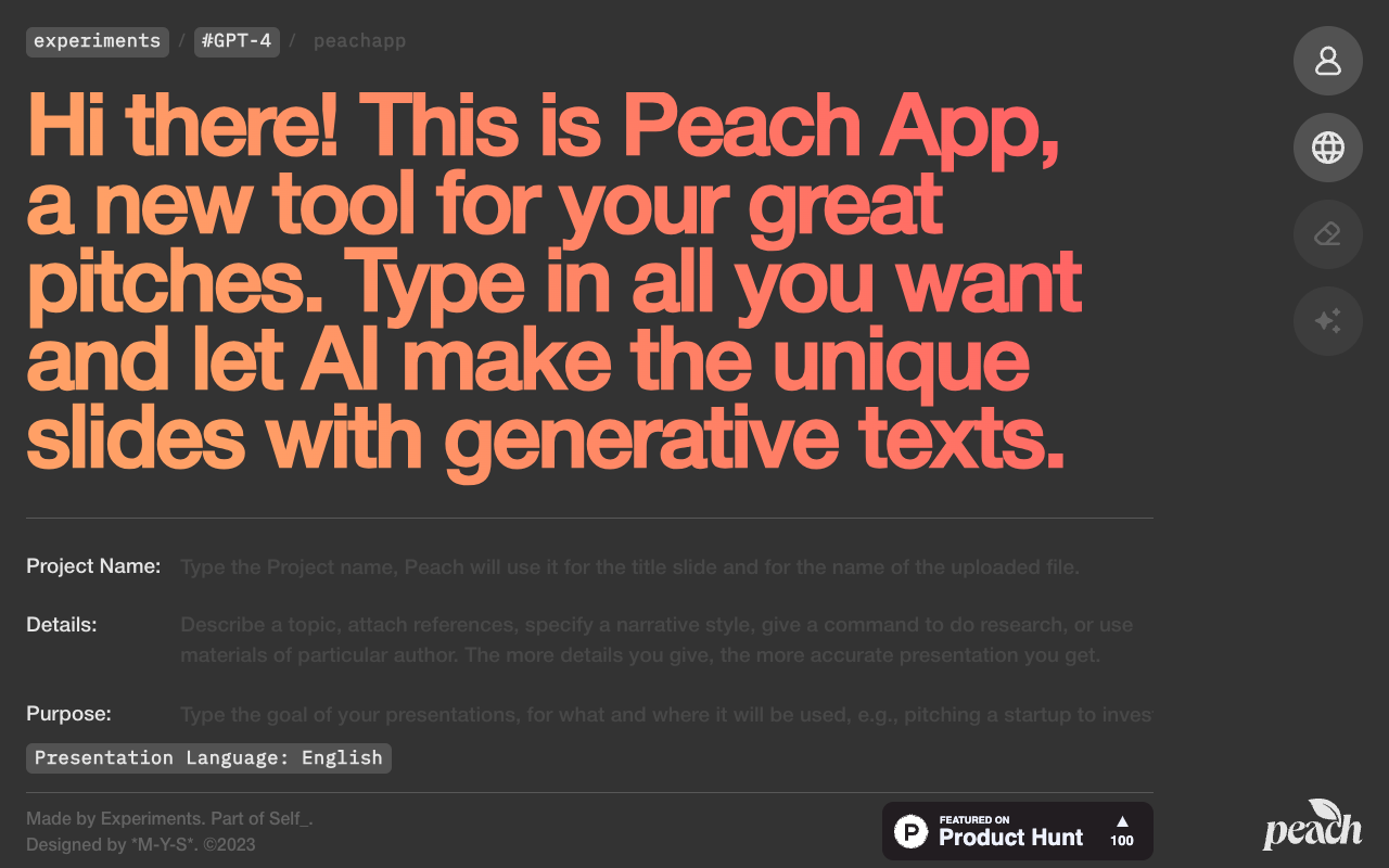 Peach App - AI 智能演示文稿生成器