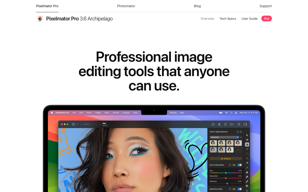 Photomator 更新：AI 动力的选择性调整功能 摄影 编辑软件 人工智能