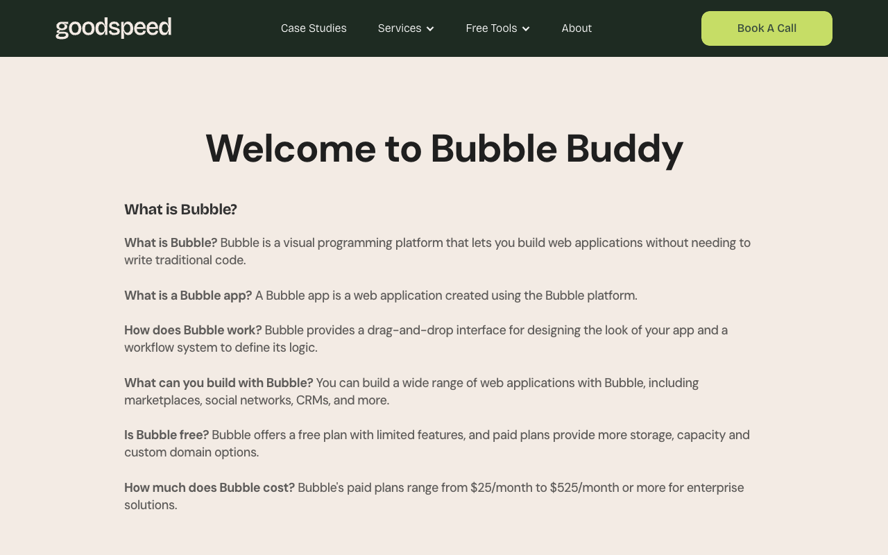 Bubble Buddy - 快速获取 Bubble 相关问题的答案和文章