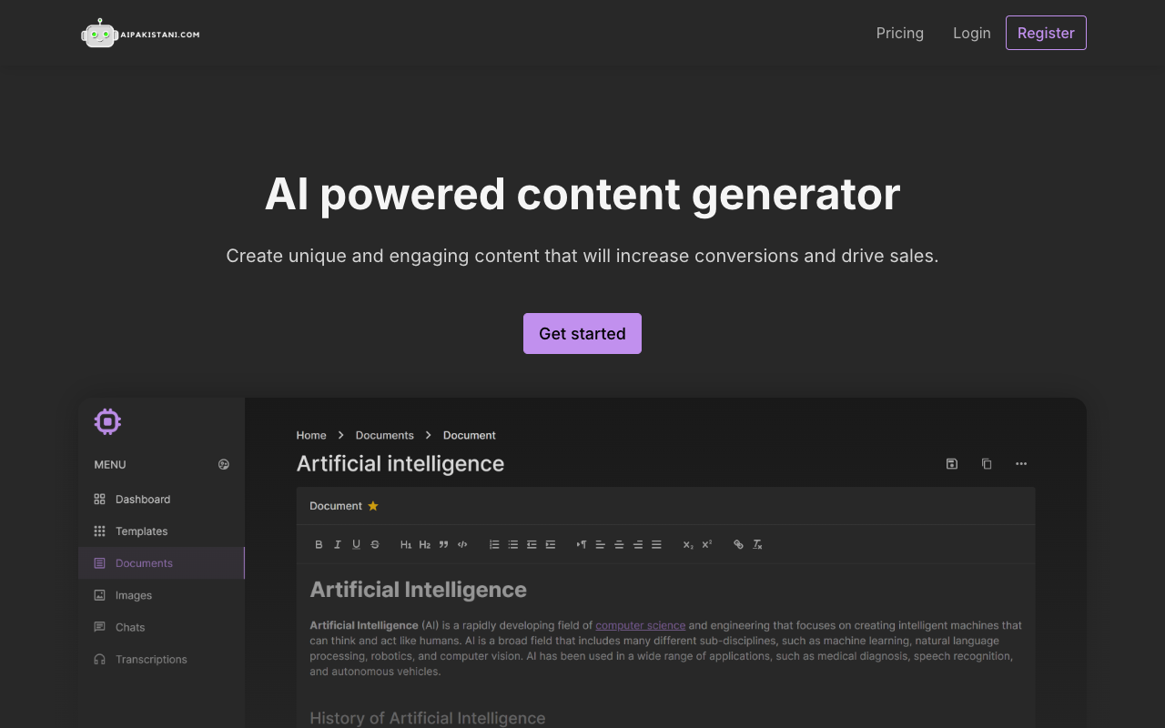 AiPakistani - 用 AiPakistani 创造惊人的内容