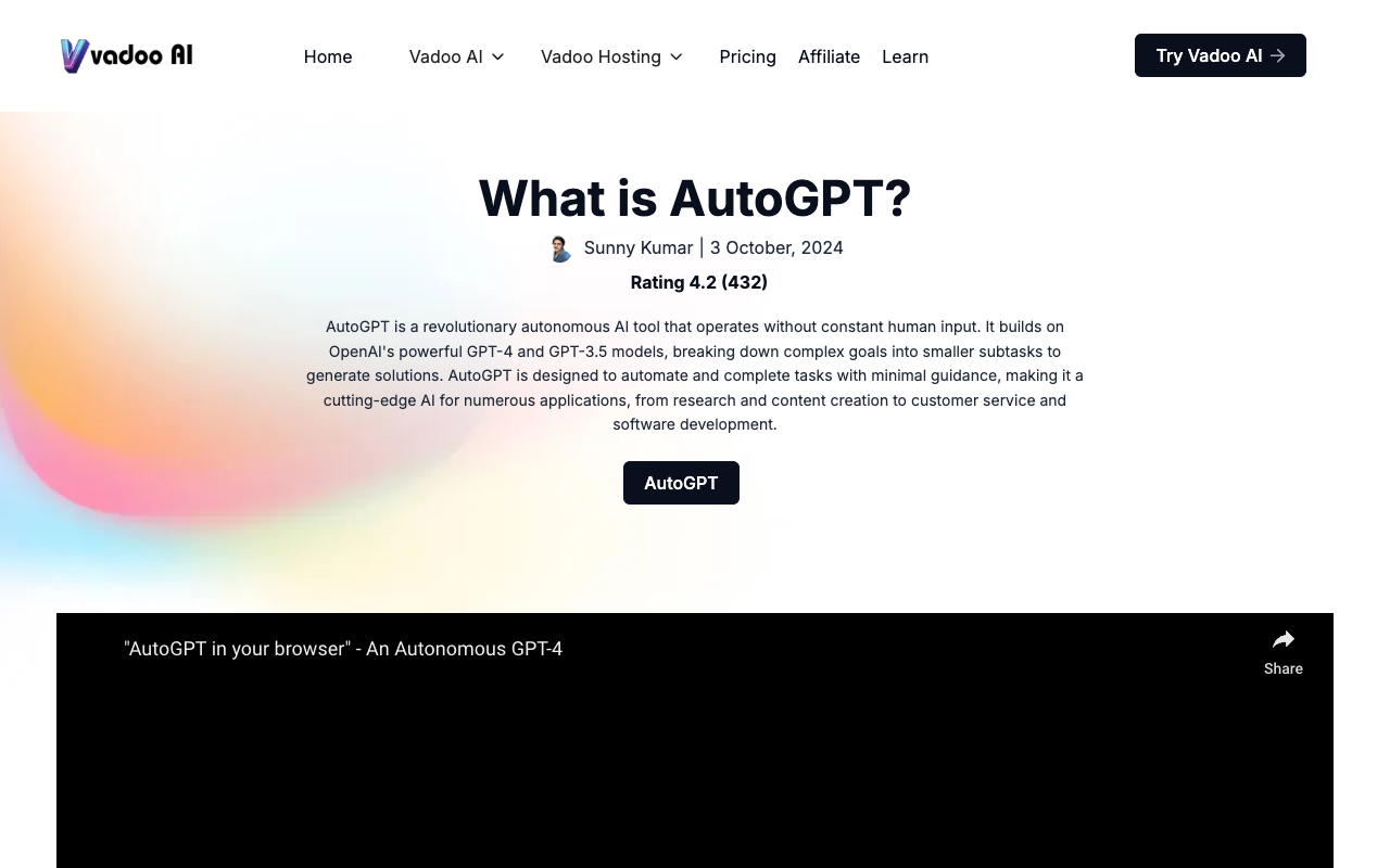 AutoGPT：浏览器中的自动化 GPT