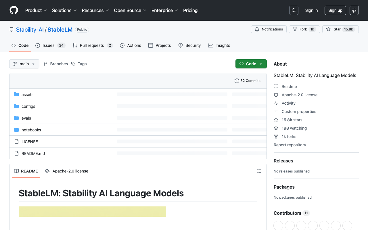 StableLM: 稳定的 AI 语言模型