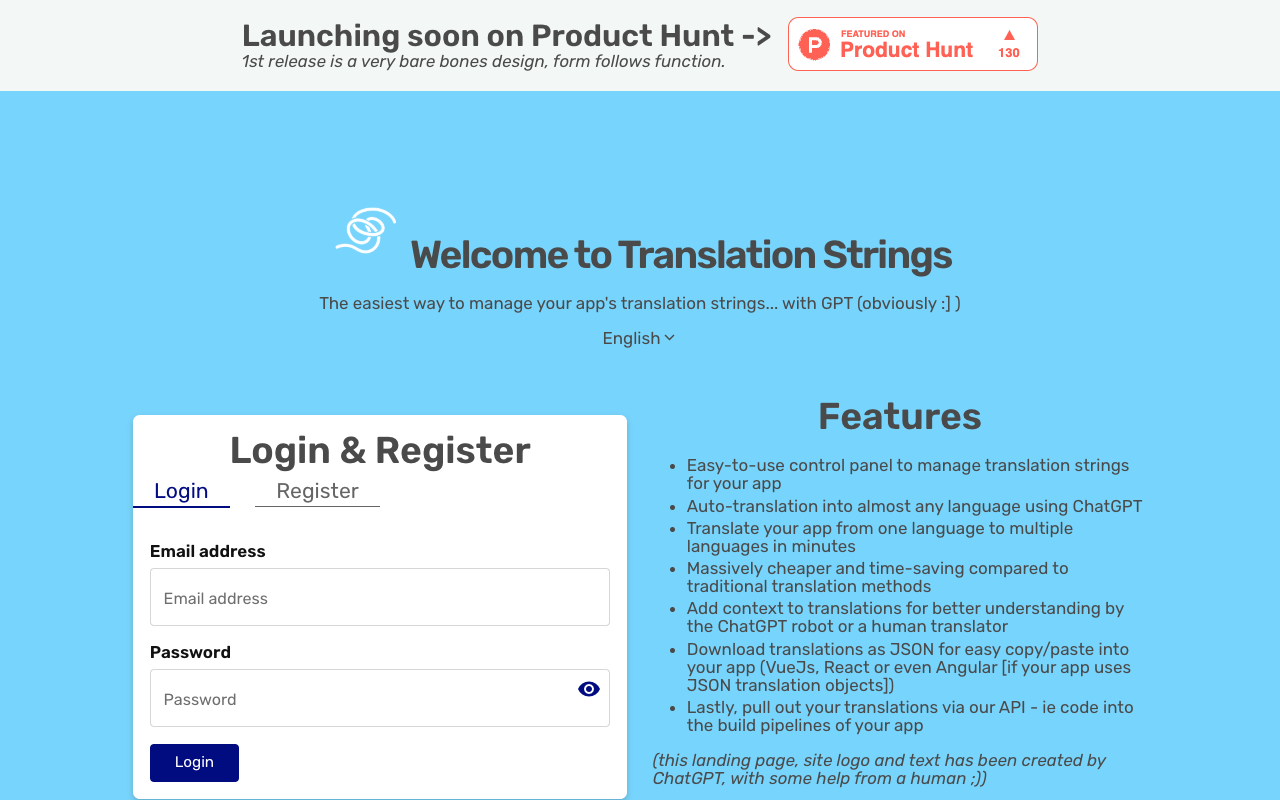 Translation Strings - AI 驱动的应用程序翻译服务