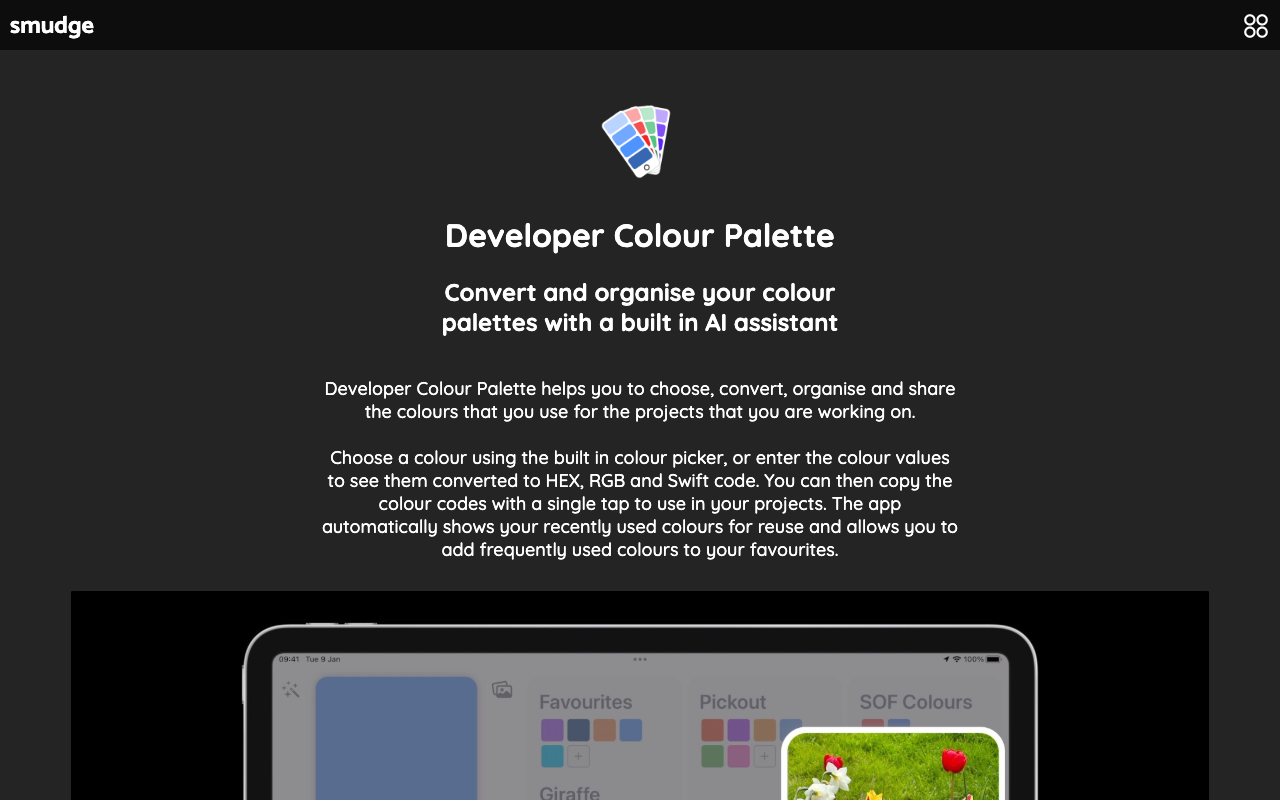 Developer Colour Palette - 转换、组织和创建调色板的 AI 工具