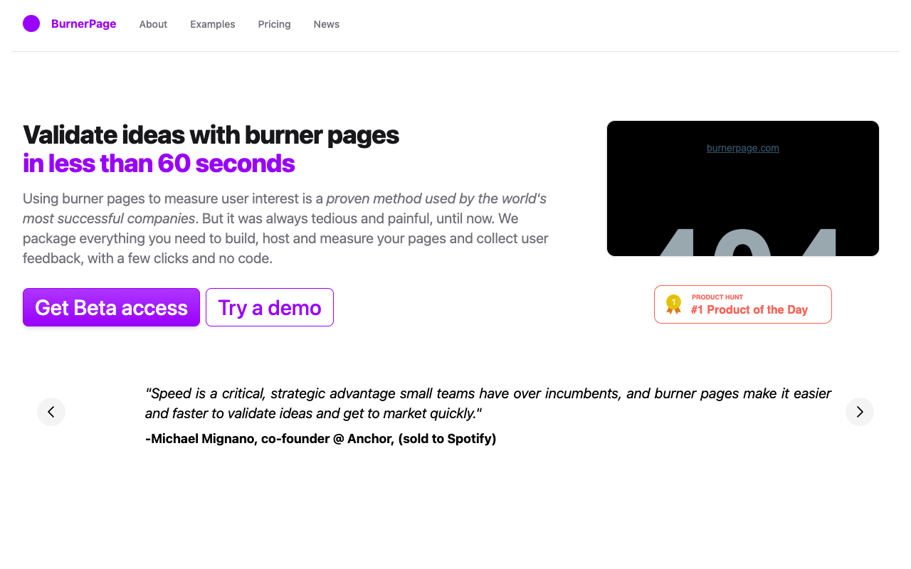 BurnerPage AI - AI 自动优化网页转化率 人工智能 网页优化