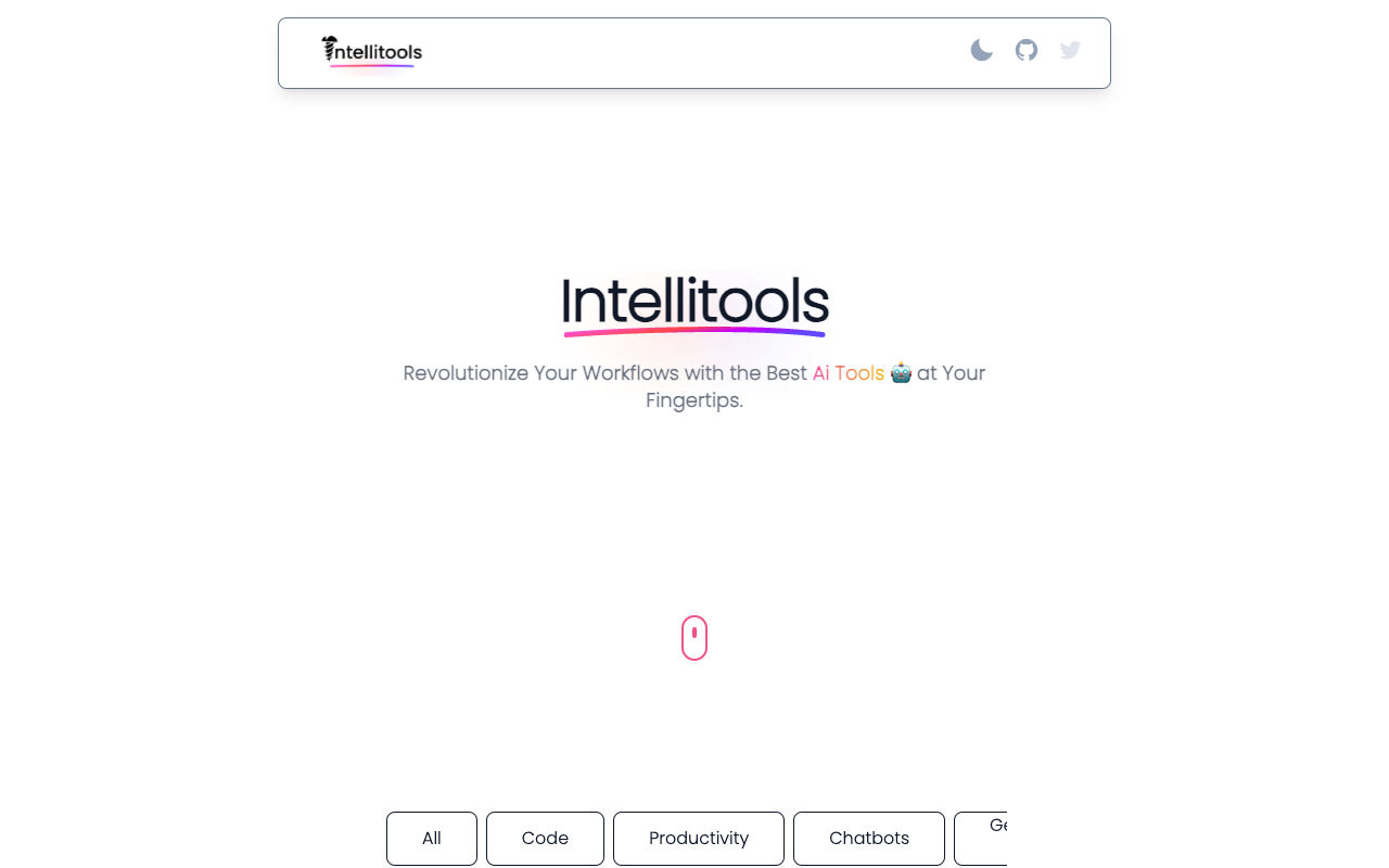 Intellitools - Ai 工具集 人工智能 工具 网站