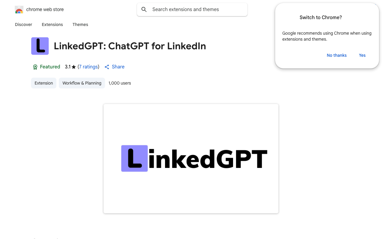 LinkedGPT - 免费为您的 LinkedIn 添加 ChatGPT 功能 社交媒体 人工智能
