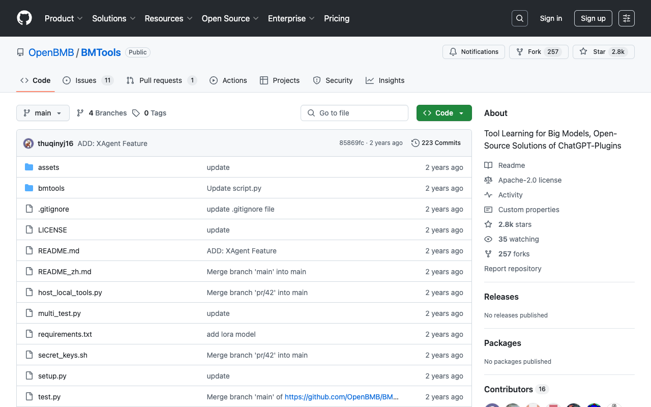 BMTools: 开源的 ChatGPT-Plugins 工具学习库