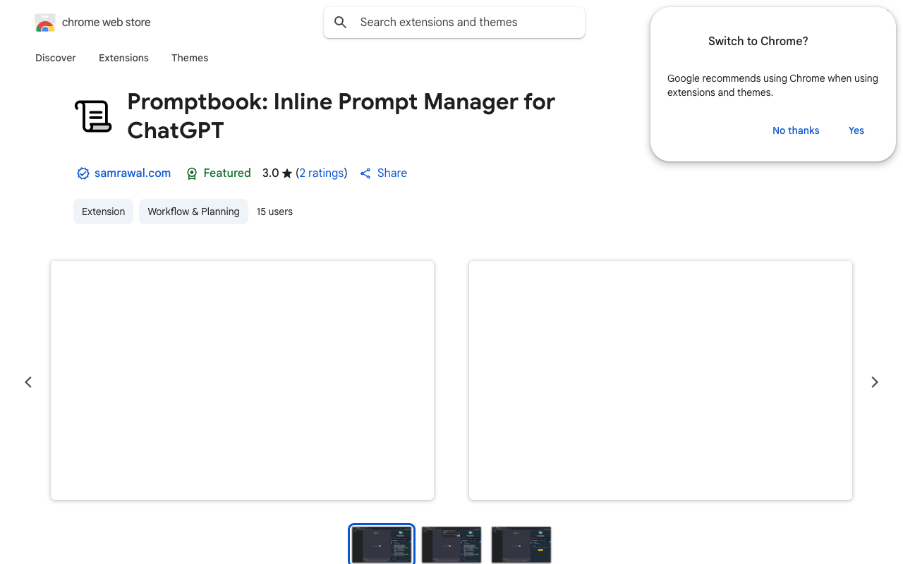 Promptbook - ChatGPT 的内联提示管理器
