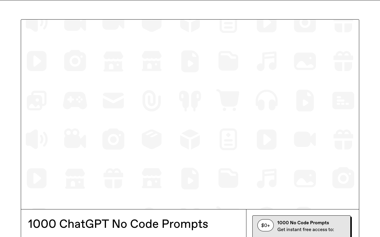 1000+ No Code Prompts Template - 快捷获取 No Code 的提示词模版