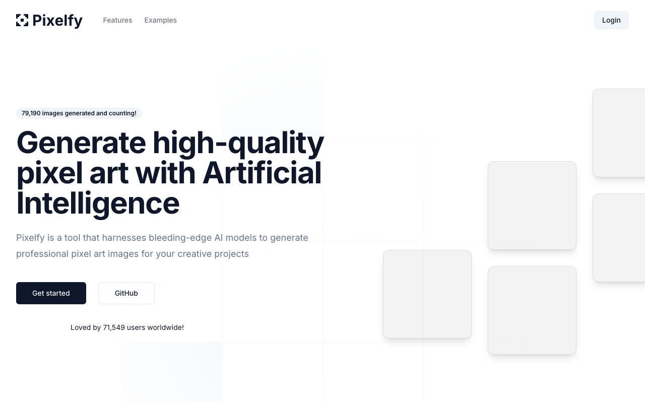 Pixelfy - 利用 AI 创建惊艳的像素艺术作品