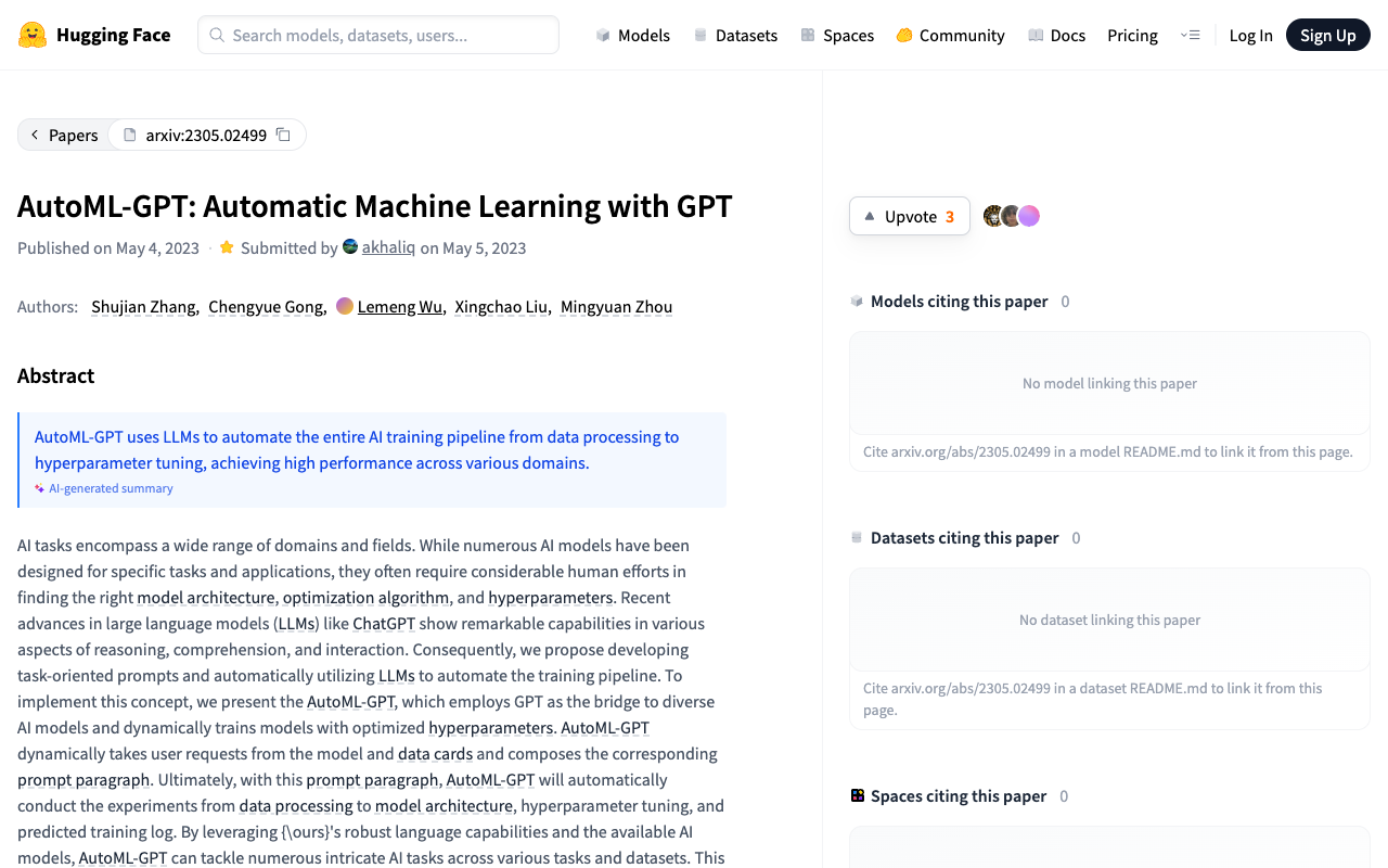 AutoML-GPT：利用 GPT 实现自动机器学习