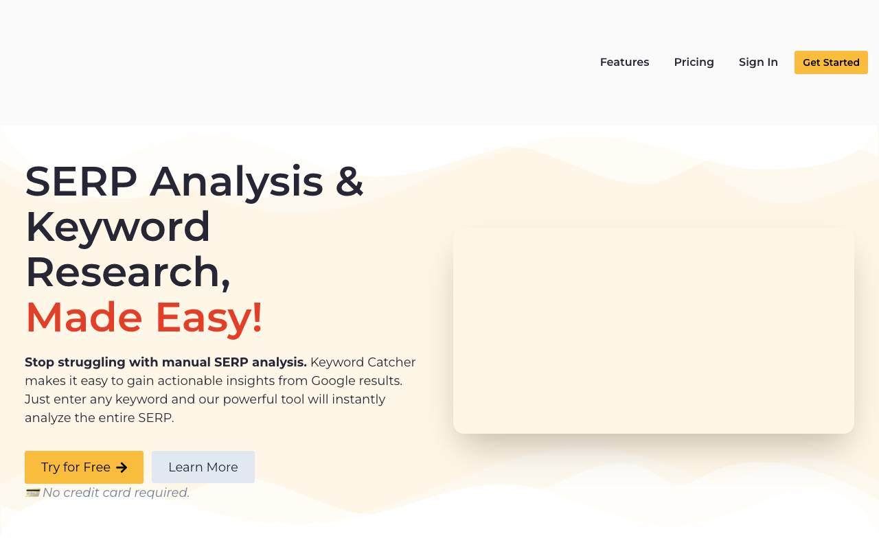 Keyword Catcher - 更有效、更便宜、更简单的关键词研究方法
