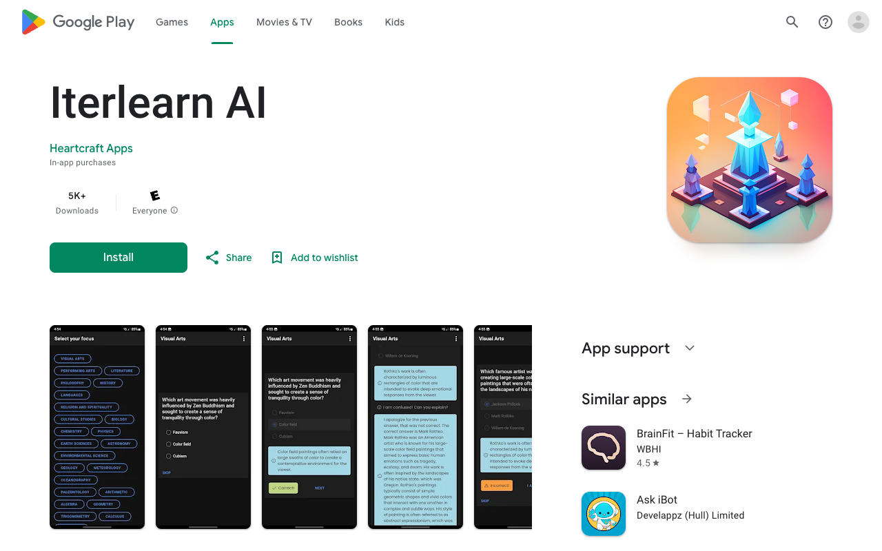Iterlearn AI - Iteratively learn with GPT 人工智能 教育 应用