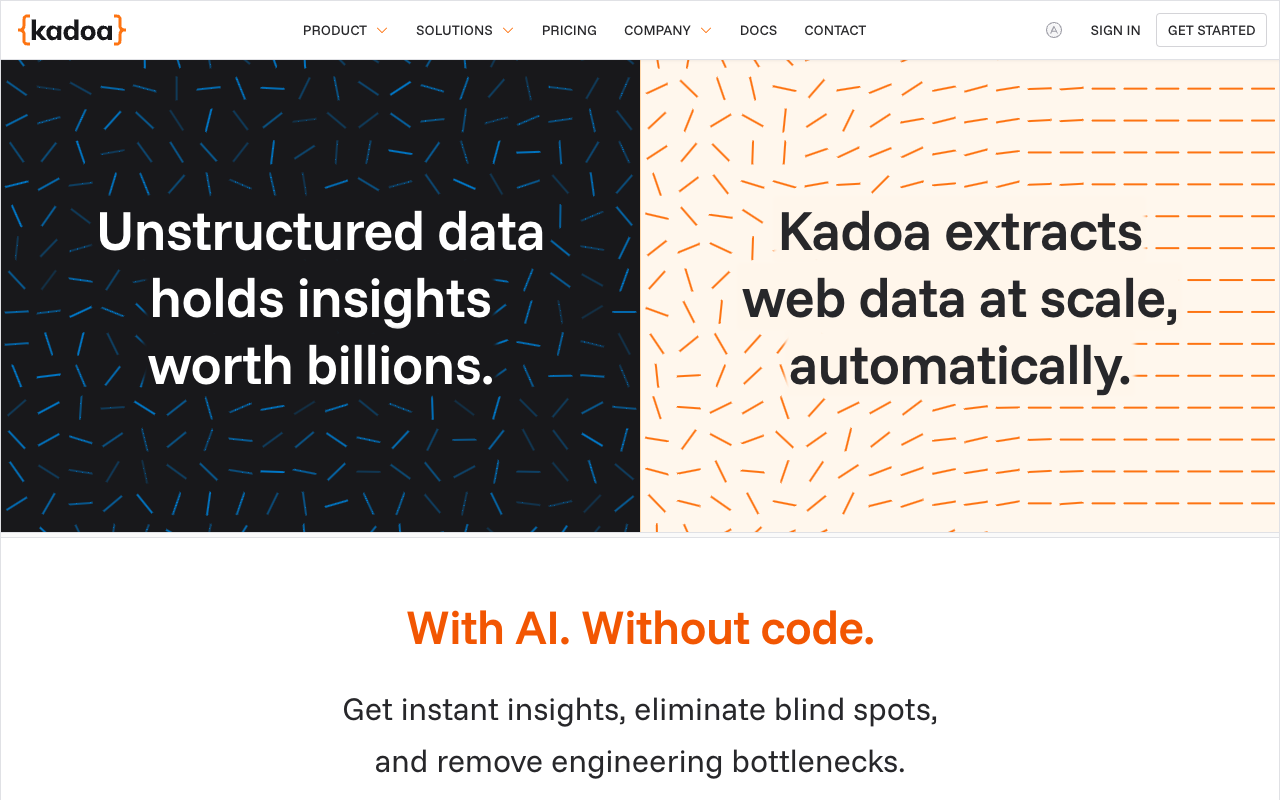 Kadoa - 利用 AI 轻松爬取网站数据
