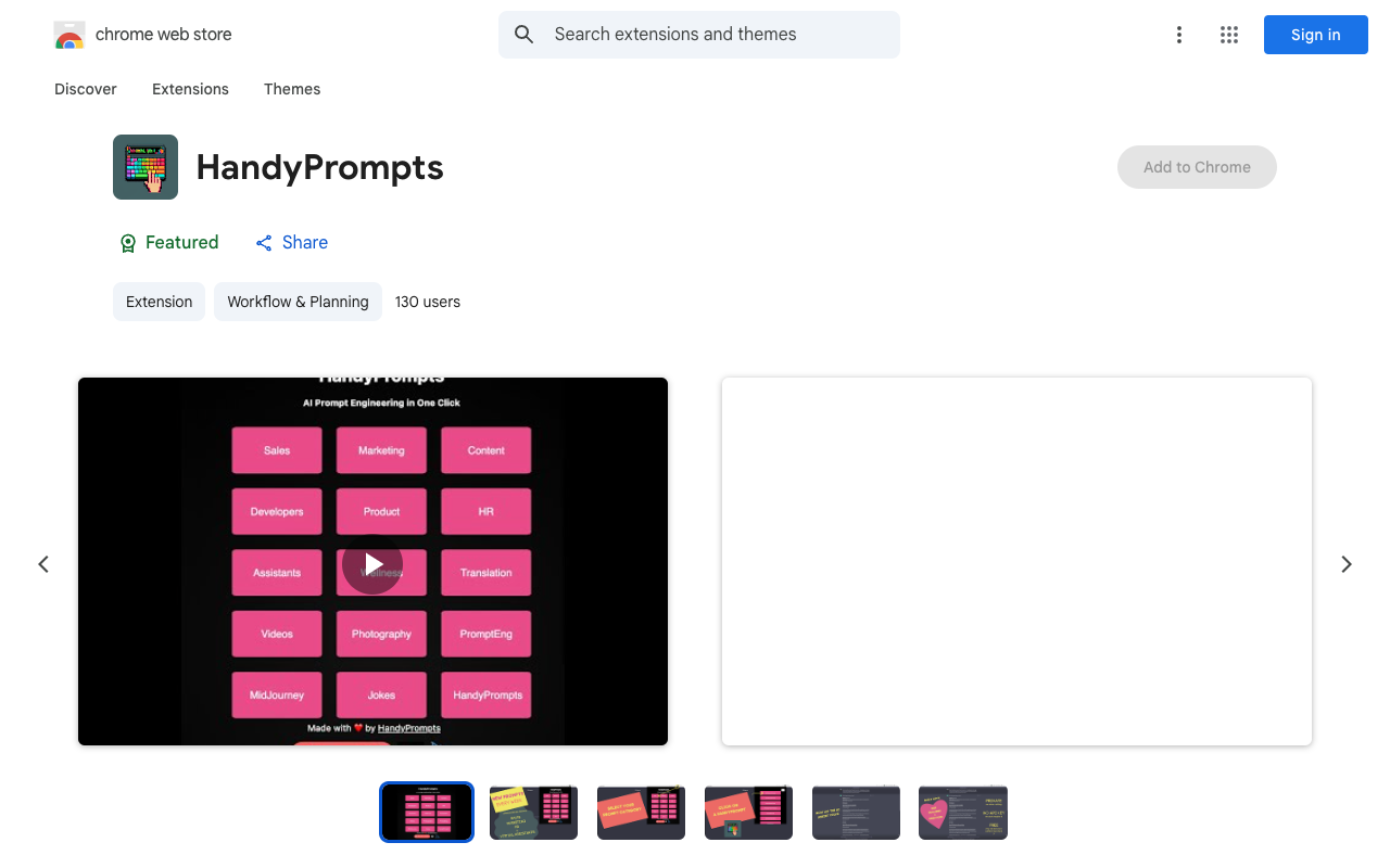 HandyPrompts - 一键式人工智能 Prompt 工程 人工智能 AI Prompt Engineering Chrome 插件