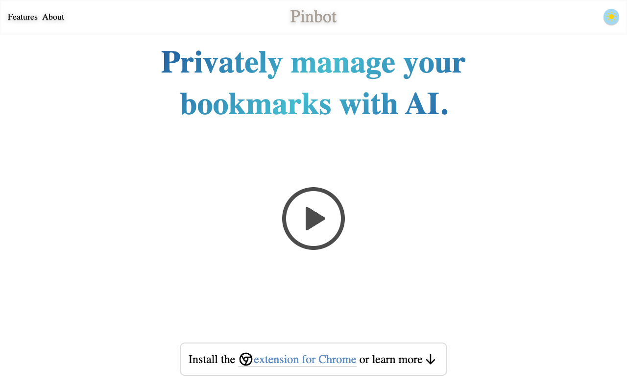 Pinbot - AI 隐私搜索您的浏览器历史 人工智能 隐私保护