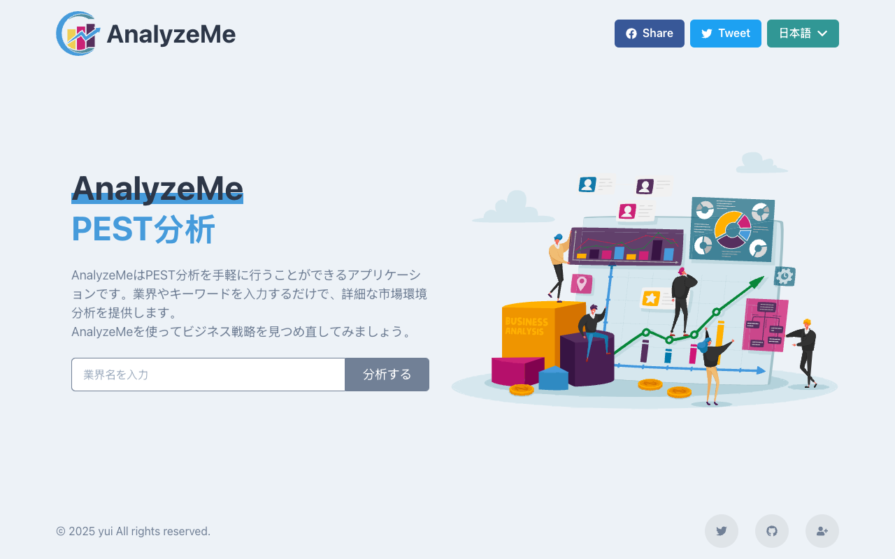 AnalyzeMe - AI 助力简化高效的 PEST 分析 人工智能 分析工具 决策支持