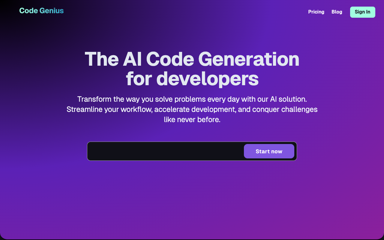 Code Genius - 简化开发，与我们基于人工智能的代码伙伴一同前行 人工智能 开发工具