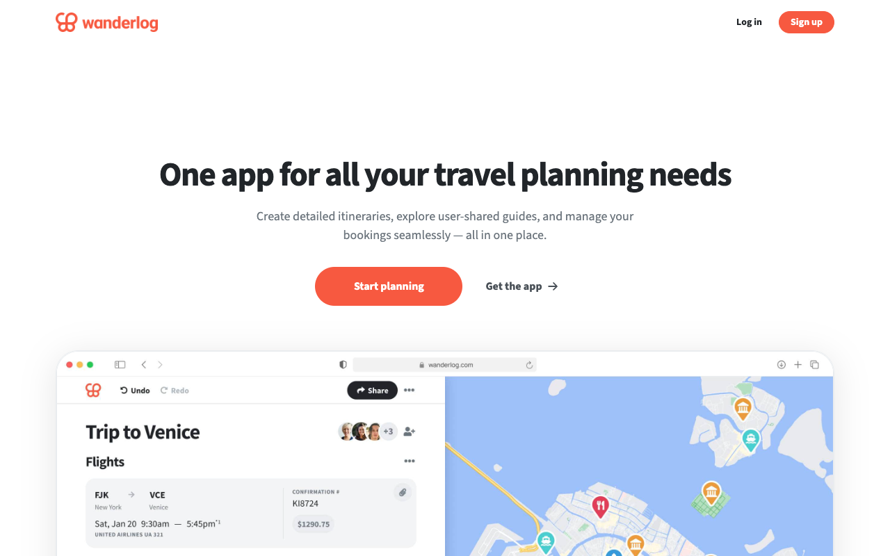 Wanderlog AI 旅行助手 - ChatGPT 带地图 - 秒级保存您的计划