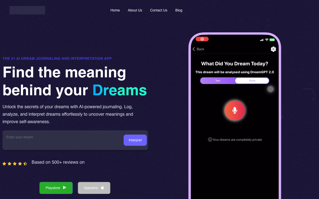 DreamStory - AI 动力的梦境解释与日记应用 人工智能 梦境解释 应用