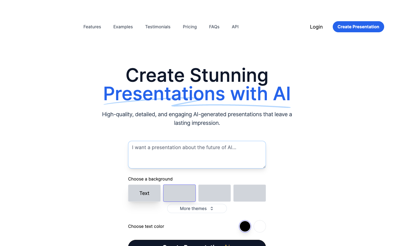 PresentationGPT - ChatGPT for Presentations 演示 写作 人工智能