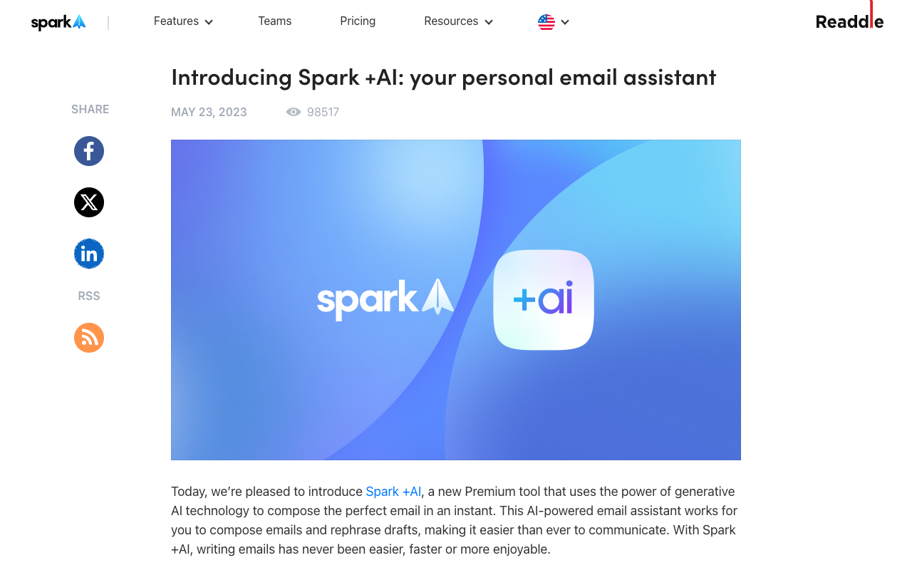 Introducing Spark +AI: 个人电子邮件助手 人工智能 电子邮件 高效沟通