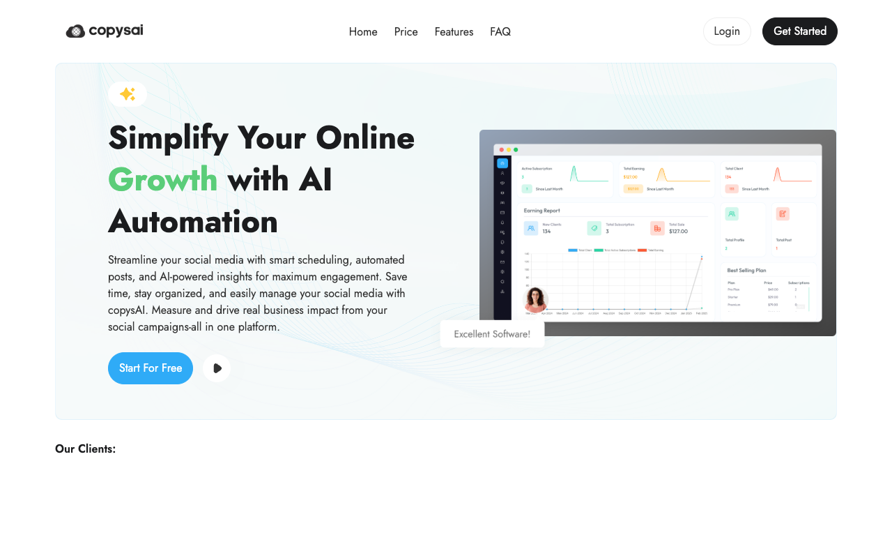 copysAI - 创造 AI 代码、语音转换、语音转文字和图像的工具