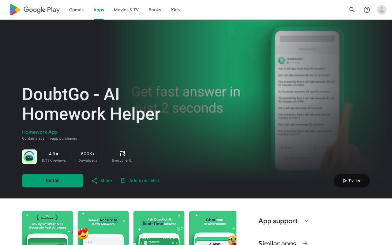 DoubtGo Ai - 带有人工智能角色聊天的疑问解答应用 人工智能 疑问解答 应用