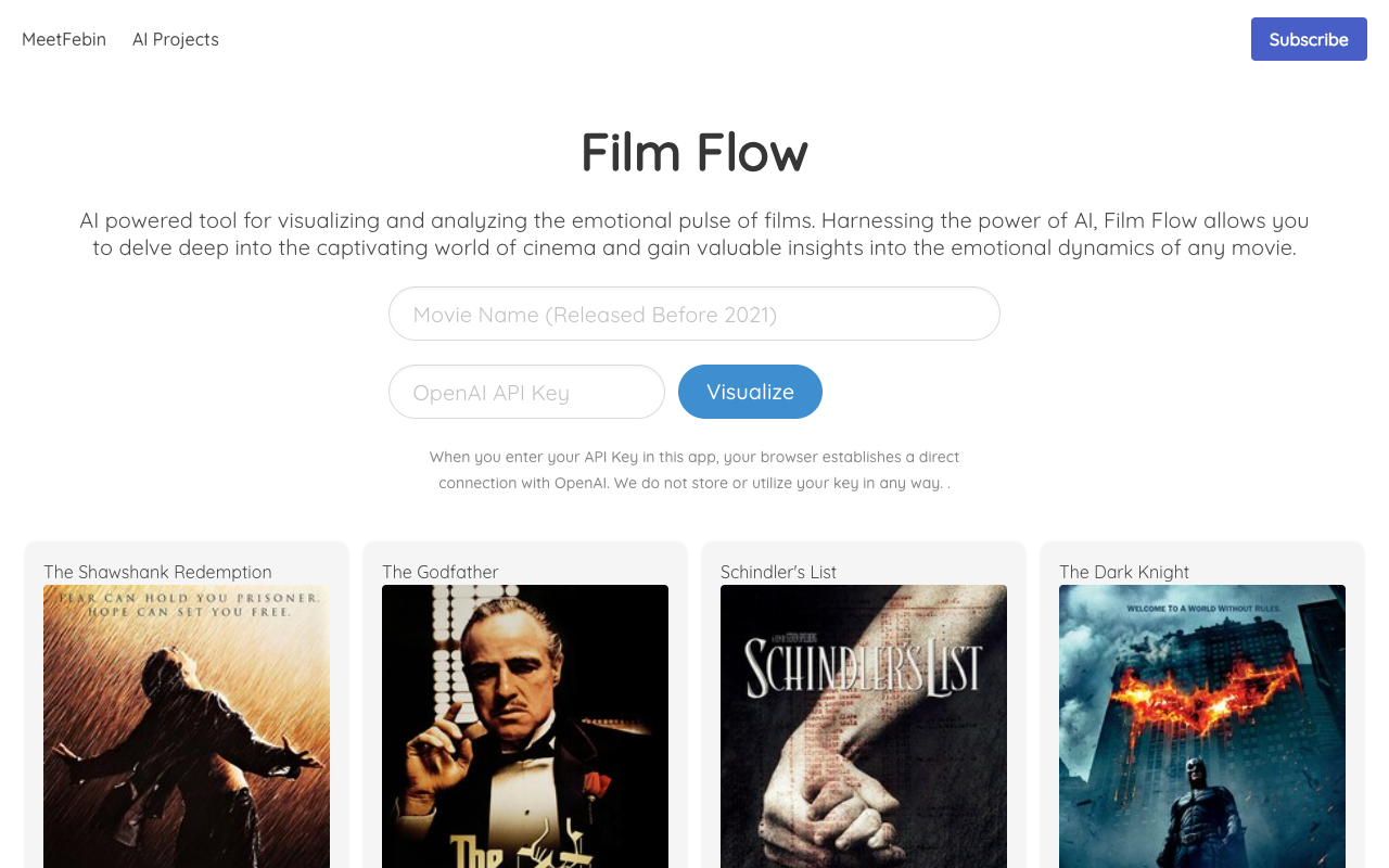 Film Flow - 电影情感脉动可视化的人工智能工具 人工智能 电影 数据可视化
