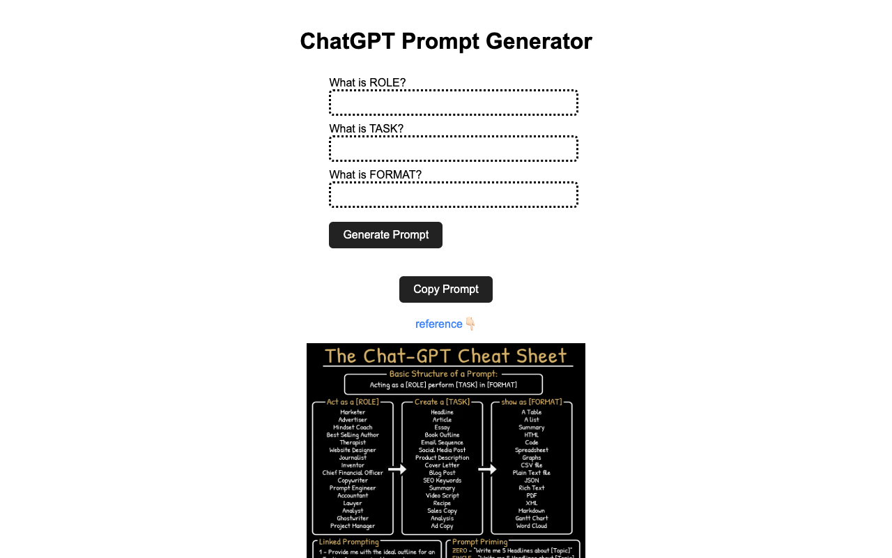 ChatGPT Prompt Generator - 生成 ChatGPT 提示