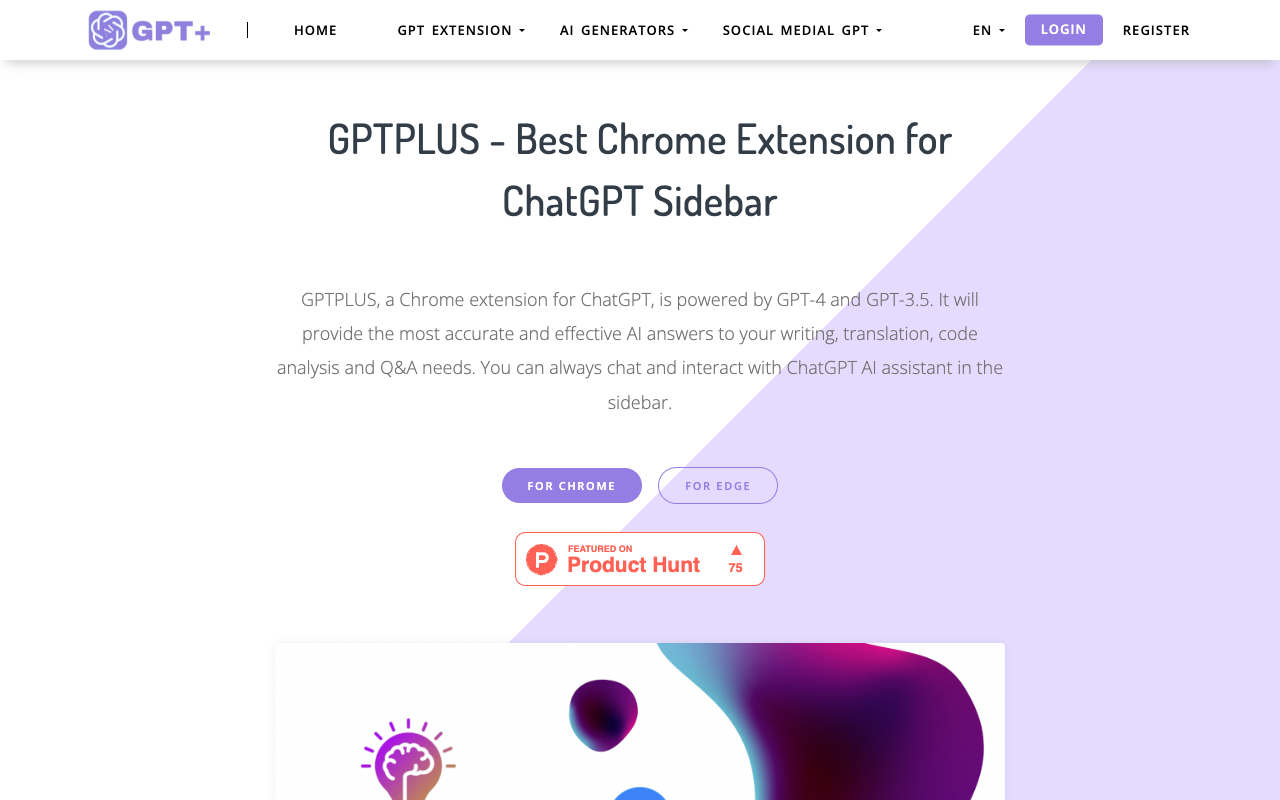 GPTPLUS - 最佳人工智能助手，用于写作、翻译和编码 人工智能 写作 翻译