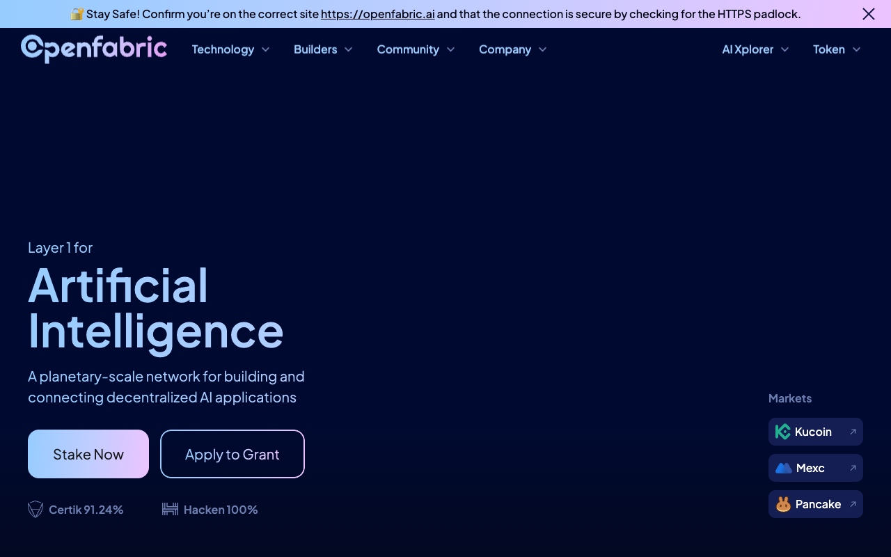 Openfabric AI - 让任何人都能构建、部署和变现 AI 服务 人工智能 AI 服务