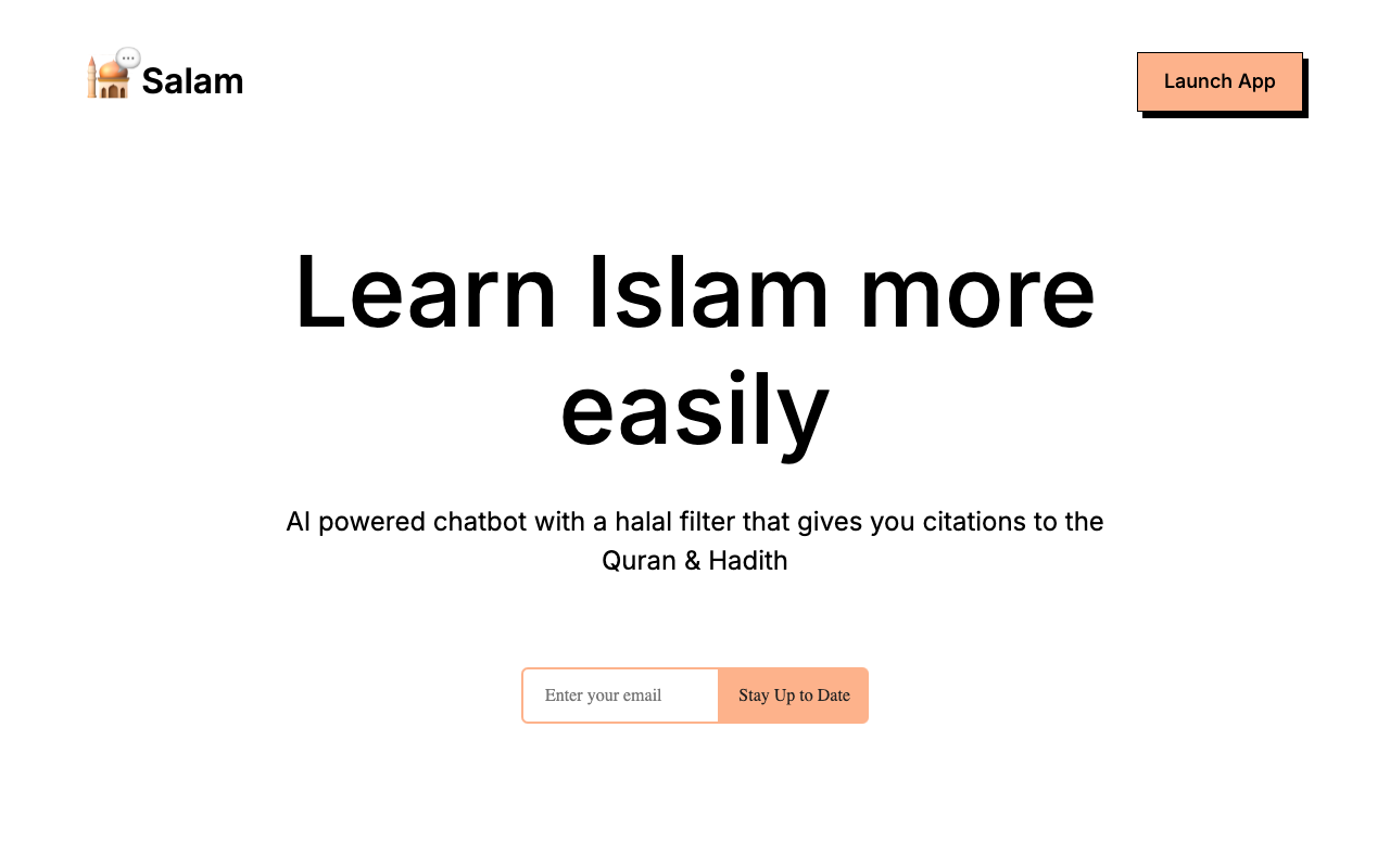 Salam.chat - 通过《古兰经》和《圣训》更轻松地学习伊斯兰教，由 AI 驱动的聊天机器人