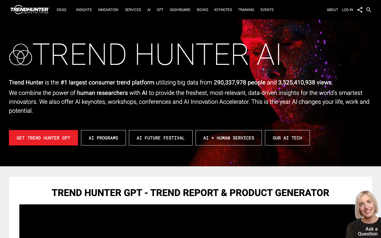 Trend Hunter AI 动力 AI 动力趋势研究 - 全球最大的消费趋势平台