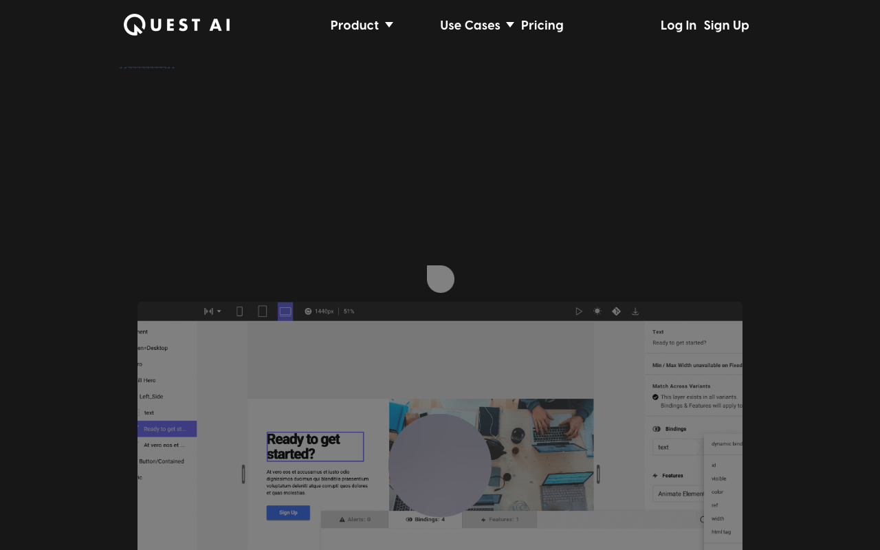 Quest AI - 使用人工智能将餐巾图纸转换为 React 组件或应用 人工智能 设计系统