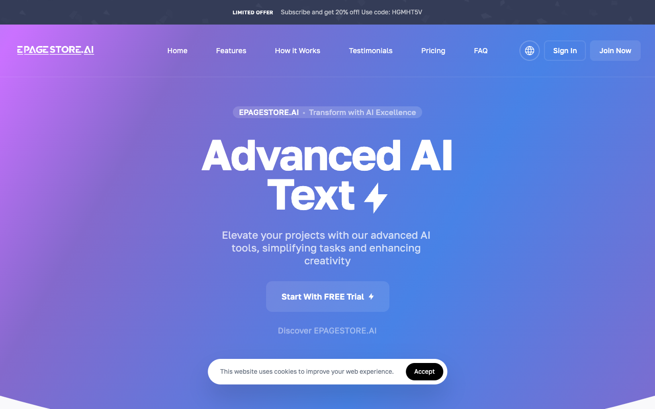 EPAGESTORE.AI - 内容、配音、聊天、图像的 AI 服务