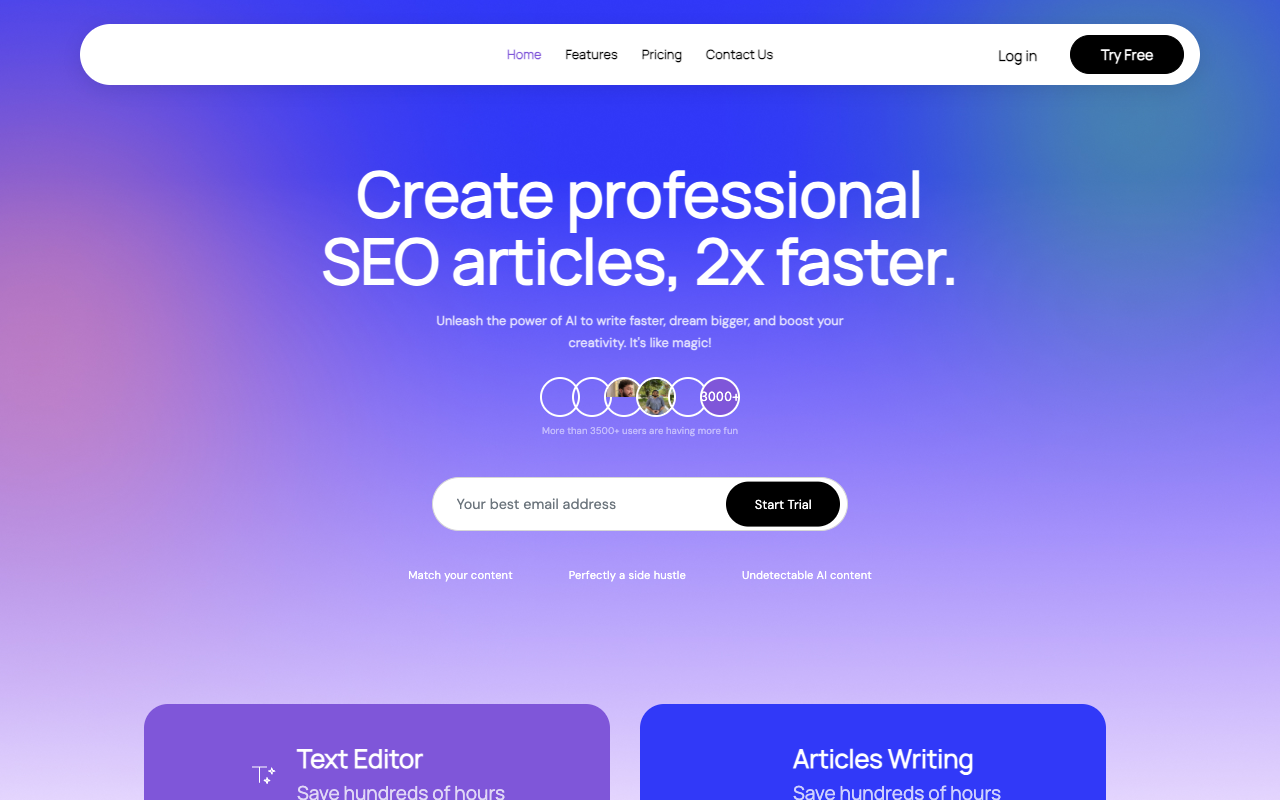 Trolly.ai - SEO 优化文章，2 倍速度
