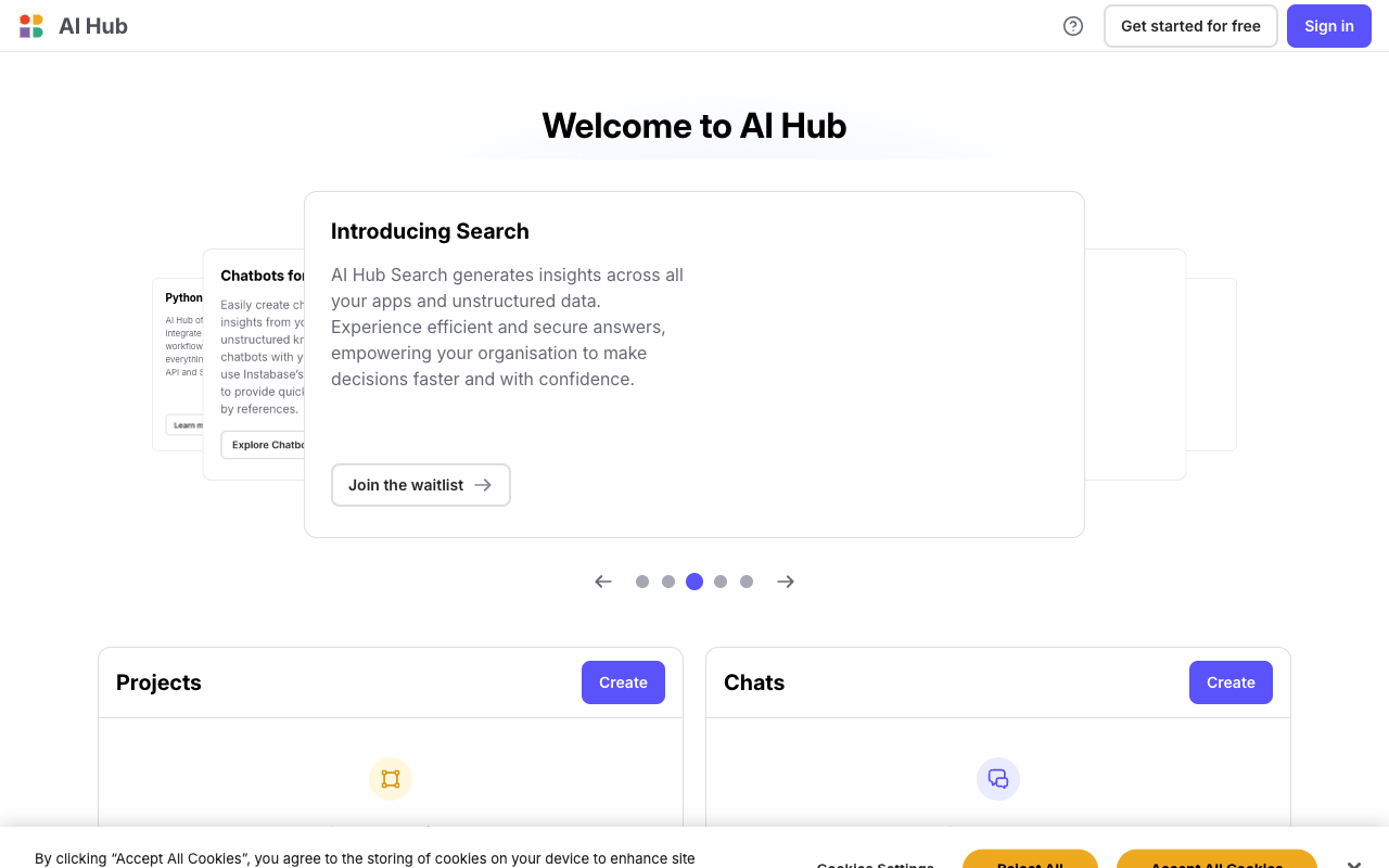 Instabase AI Hub - 与内容对话 人工智能 对话系统