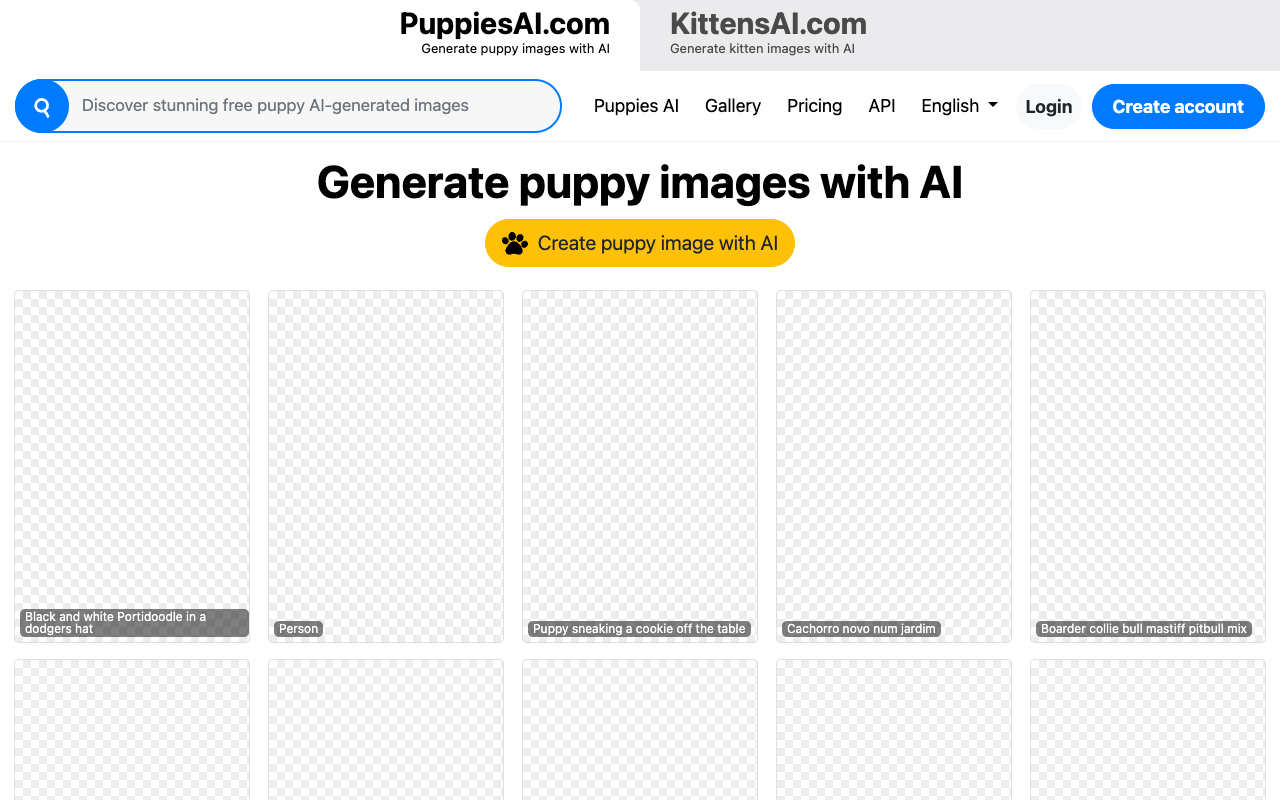 Puppies AI - 使用 AI 生成小狗图片 人工智能 图片生成