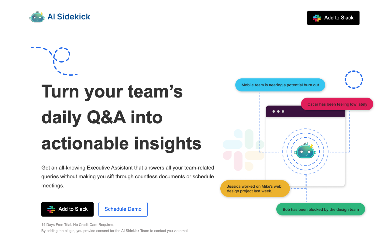 AI Sidekick - Slack 团队分析的合作者